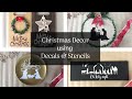 Christmas decor using decals  stencils  simplypretty creations