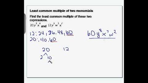 Least Common Multiple of two Monomials.avi