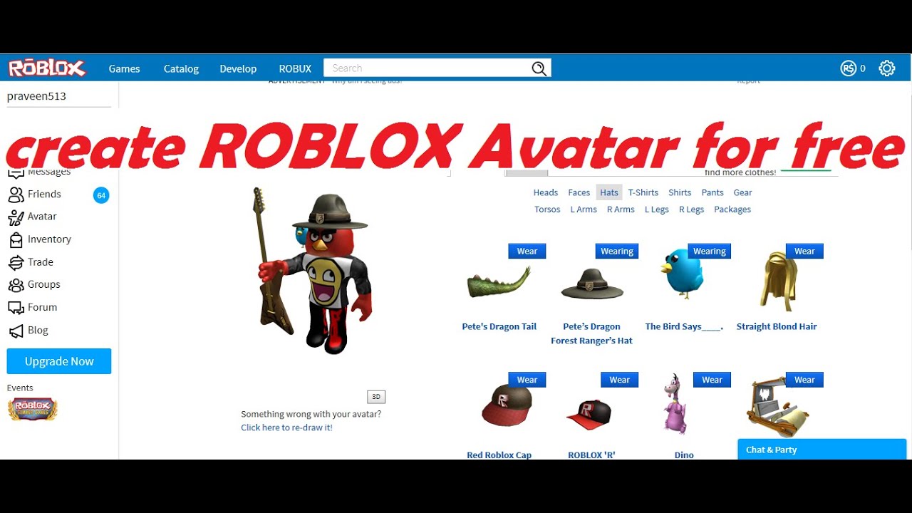 FREE_Customize your ROBLOX AVATAR - YouTube