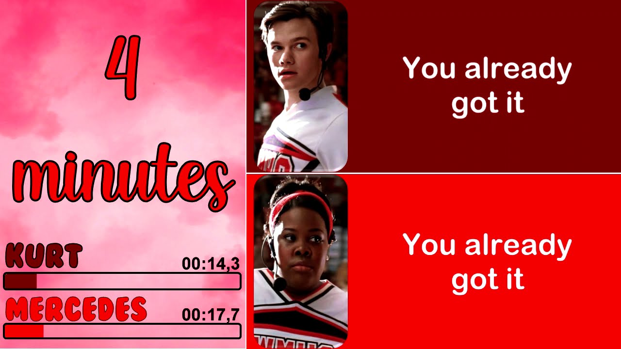 Glee - 4 minutes | Line Distribution + Lyrics