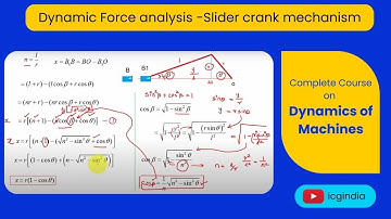Lecture 1.2.1 Dynamic Force Analysis | Slider crank mechanism |analytical method