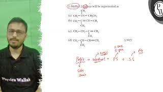 2-Methyl-2-butene will be represented as (a) (b) (c) (d) (1992)