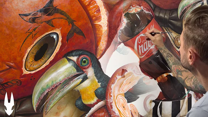 Octopus Time-Lapse Custom Acrylic Painting Video of " Vitamin Sea"