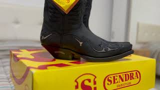 Original Sendra Mens Boots 3242 Cuervo Pull Oil -Transp. Piton