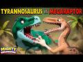 T REX Vs Megaraptor Ultimate Dino Battle For Kids EP 14 Dinosaur Rescue Mighty Kids Adventure 