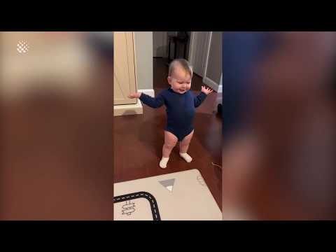 This baby has the most ADORABLE 'conversation' with her dad. | Funny Baby Talking
