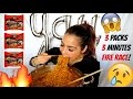 EXTREME SPICY NOODLE CHALLENGE RACE MUKBANG 먹방 13K GIVEAWAY 
