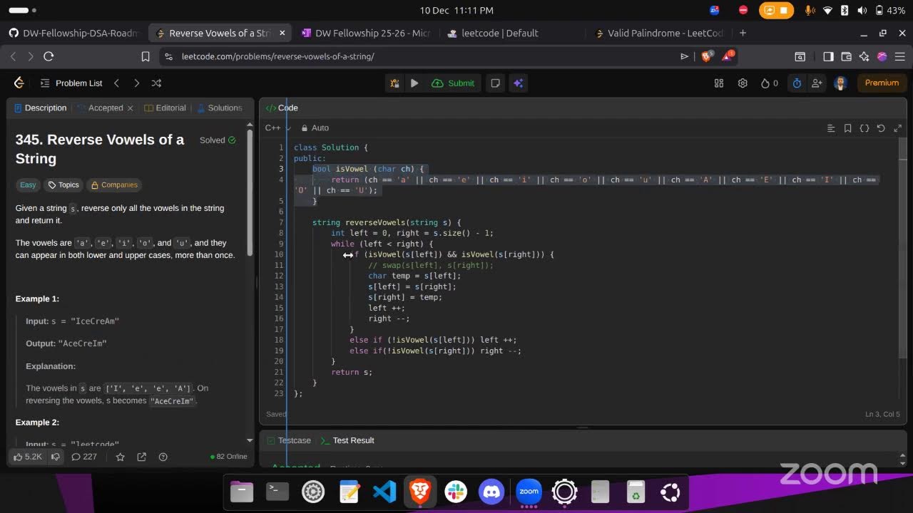 DW Mentorship - DSA Session