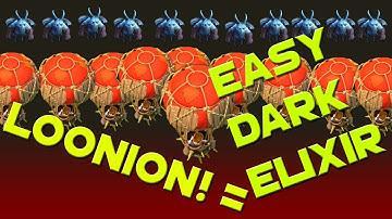 Clash of Clans - Town Hall 8 HOW TO get Dark Elixir EASY!  Loonion / Balloonion