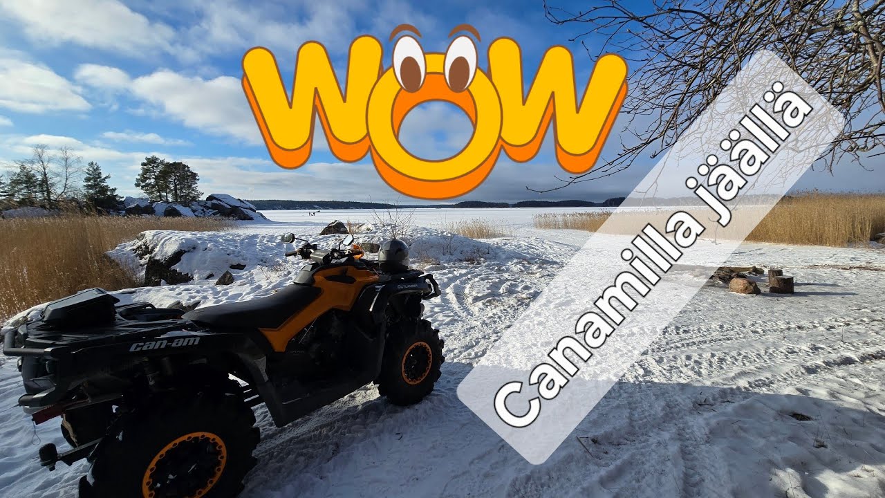 @Juhamonitoimimies mönkijällä jäällä.