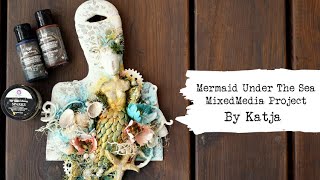 Mermaid UnderThe Sea Mixed Media Project Recycling