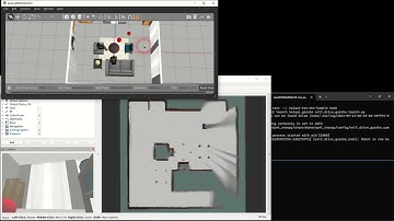 ROS2 home robot maps a living room in Gazebo