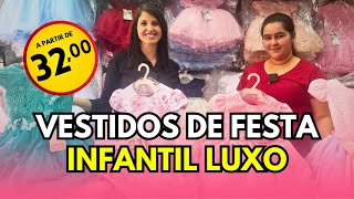 Vestido Infantil Festa Luxo R32,00 No Brás