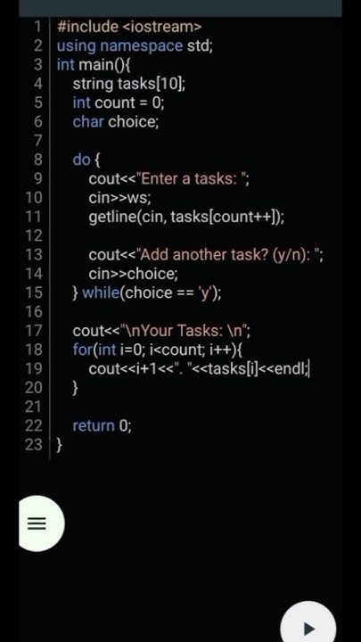 Simple Note Tasking in c++ #shorts #code #coding #programming #cpp # ...