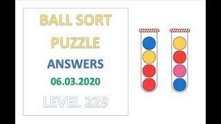 Ball Sort Puzzle Answers Level 229 Solutions Walkthrough