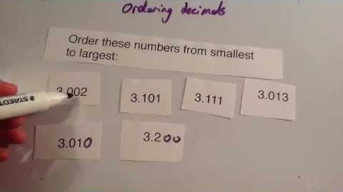 Ordering Decimals - Corbettmaths