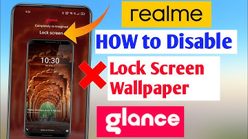 How to Disable Glance Lock screen in Realme Phones | Remove Glance in Realme Smartphones