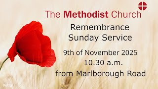 Revd David Alderman : Remembrance Sunday Service from Marlborough Road