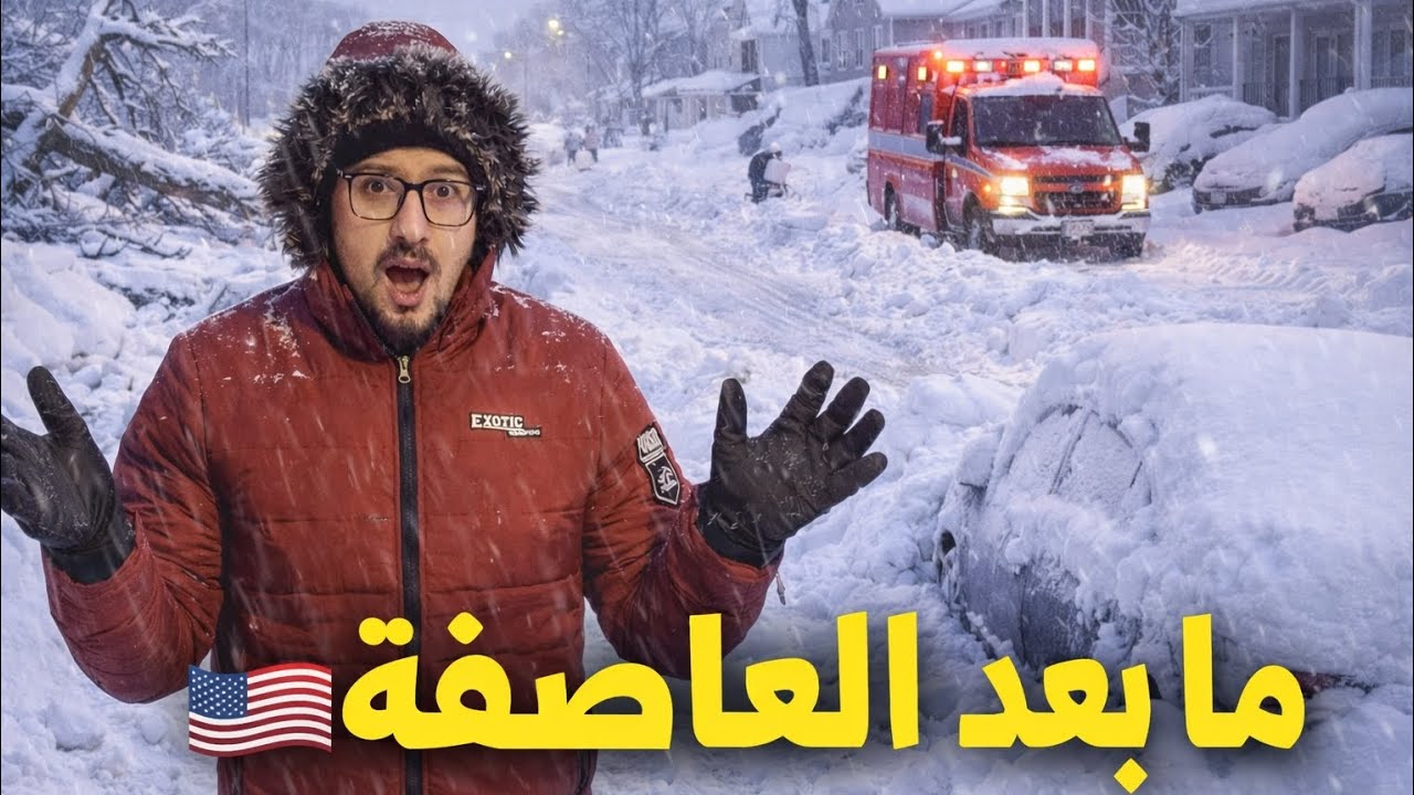 طلعنا بعد العاصفة الثلجية❄️🚑،تعالوا نشوف شنو صار بأمريكا 🇺🇸🔍