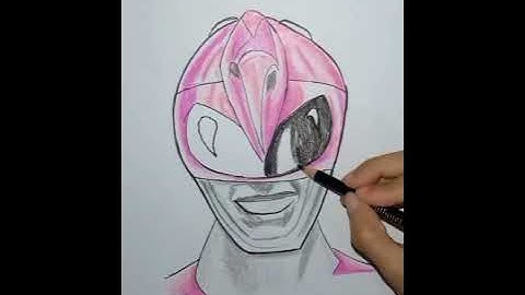 Speed drawing Pink ranger (power rangers mighty morphin power rangers)