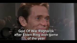 God Of War Ragnarök after Elden Ring won game of the year 🏆