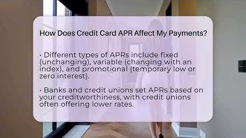 How Does Credit Card APR Affect My Payments? - Ask Your Bank Teller