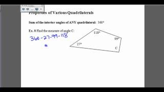 Parallel Lines and Properties of Quadrilaterals ACT PREP Wealth