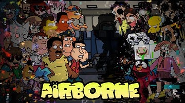 FNF Airborne But Every Turn A Different Cover Is Used 🗣️📢🔥