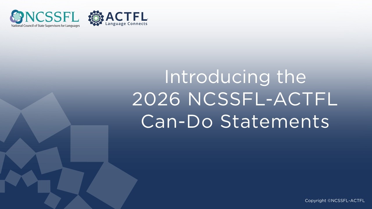 ACTFL | NCSSFL-ACTFL Can-Do Statements