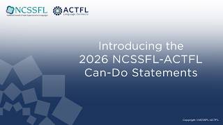 ACTFL | NCSSFL-ACTFL Can-Do Statements