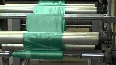 RDL 900 100 ribbon through garbage bag making machine