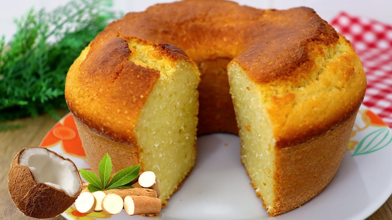 BOLO DE MANDIOCA COM COCO FOFINHO