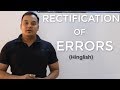 Rectification of Errors