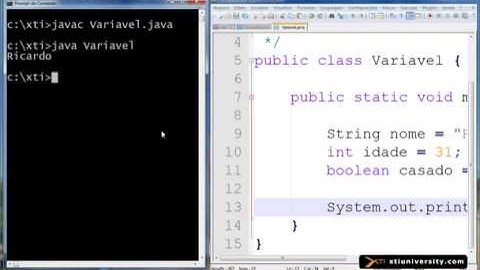 Universidade XTI   JAVA   006   Variáveis e Sintaxe