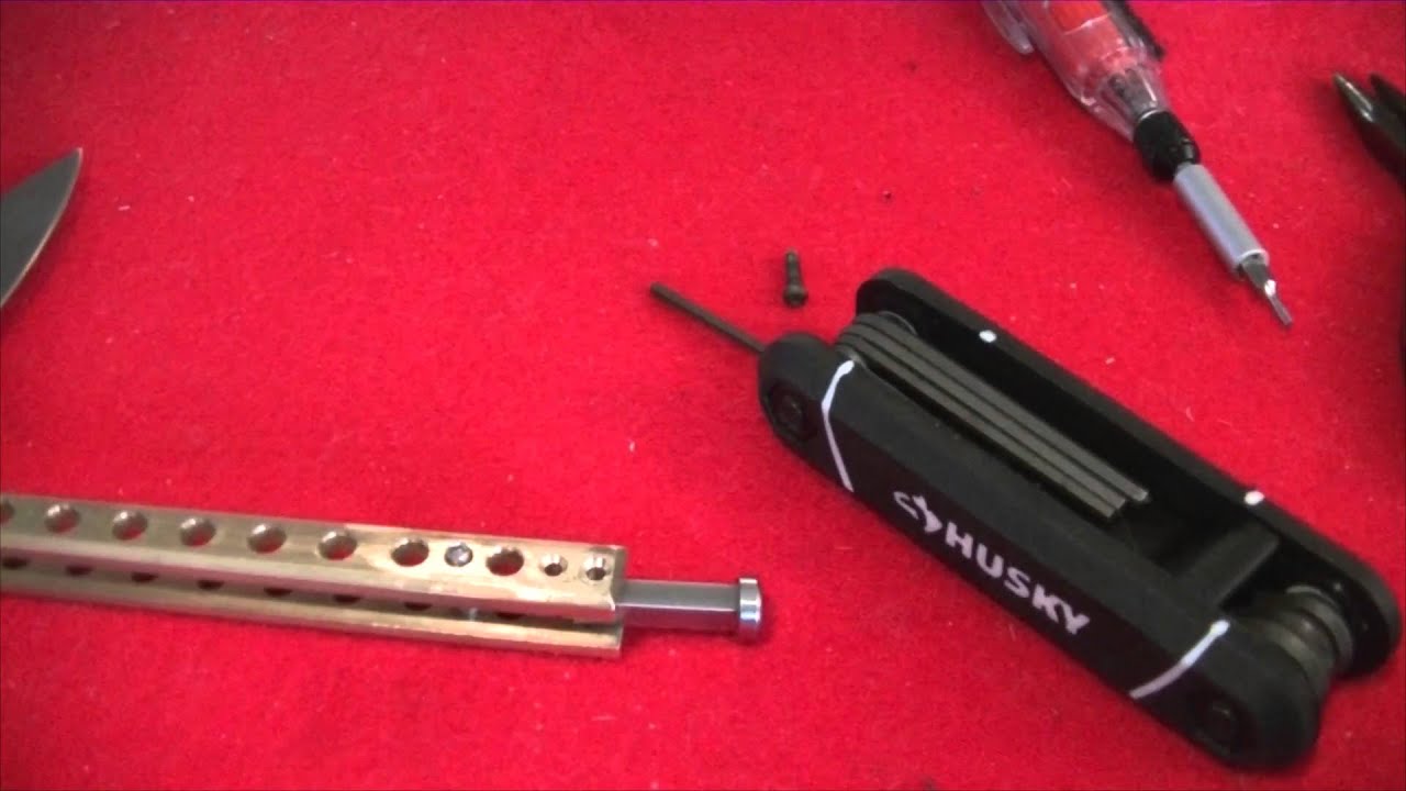 Exiled Cutlery Solid Brass 10 Hole Pattern Balisong Butterfly Knife KIT