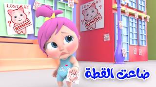 ضاعت القطة - لولو تحمم حيوانات - بدي بوسة يا بابا | قناة بيبي بو