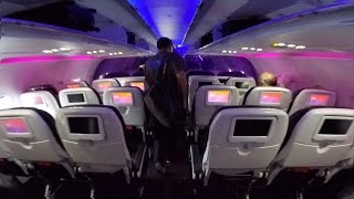 Virgin America A320 exit row PDX to SFO