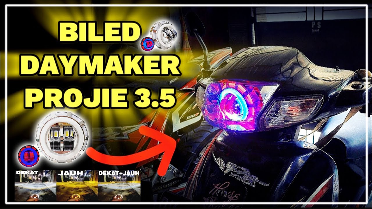 LAMPU TEMBAK VIRAL BILED PROJIE DAYMAKER 3.5 Inch DI HONDA SUPRA || GANTI ARUS AC KE DC