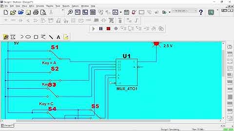 multisim | 4 to 1 mux circuit design  in multisim, #electroniclab ,