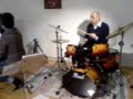 Dad having a go at my nephew's drum kit...very funny!!! :)