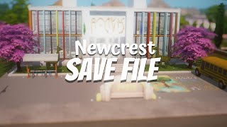 ⭐Застроила Ньюкрест⭐(Квартиры, Школа, Парк Развлечений) - The Sims 4 Newcrest Save File