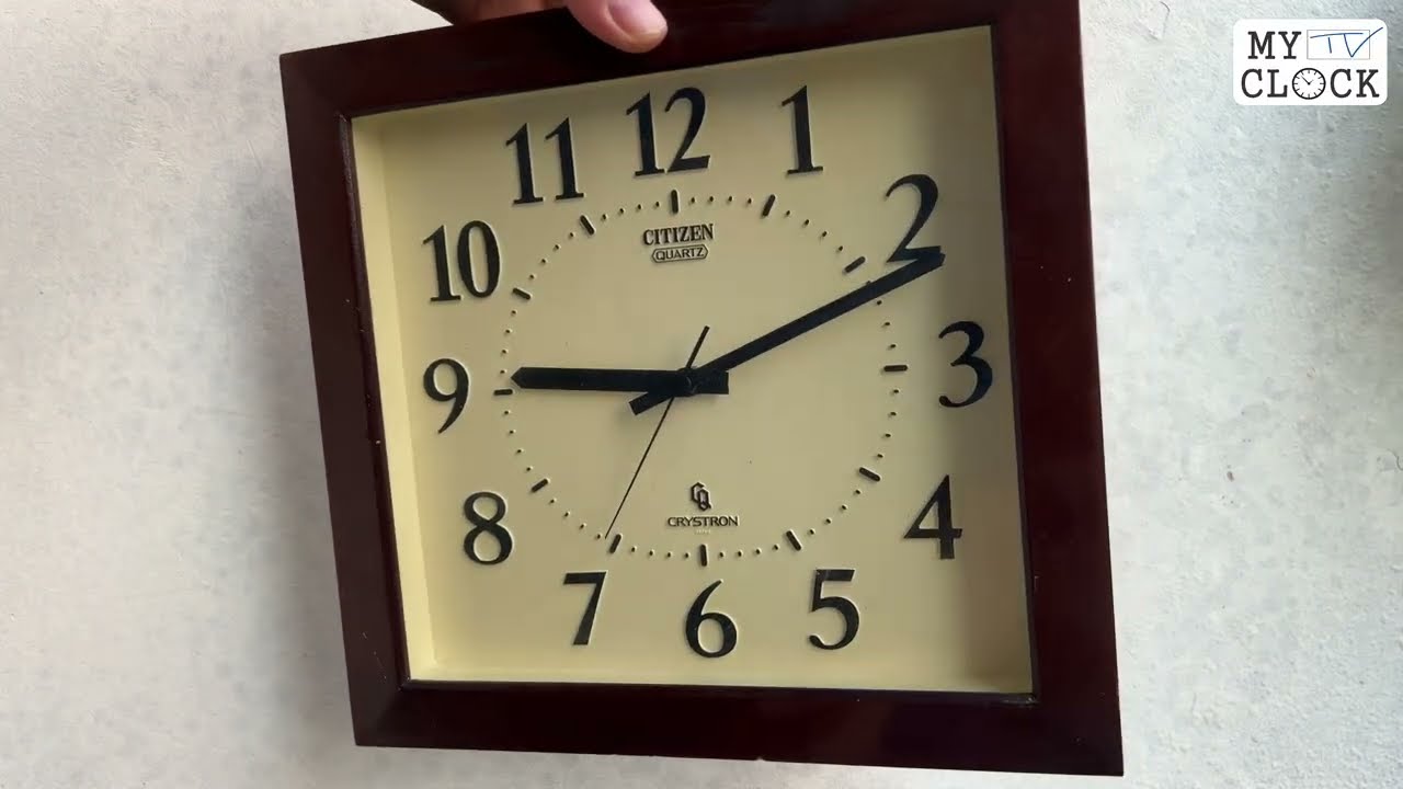 Citizen Crystron Q12140 QK-500 Wall Clock 26cm｜シチズン クリス