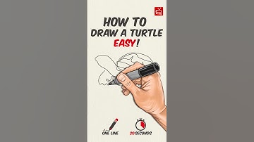 Draw A Turtle🐢One Line✏️20 Seconds⏱️#shorts #youtubeshorts #art
