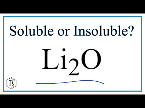 Video: Quanto litio ci sono in li20?