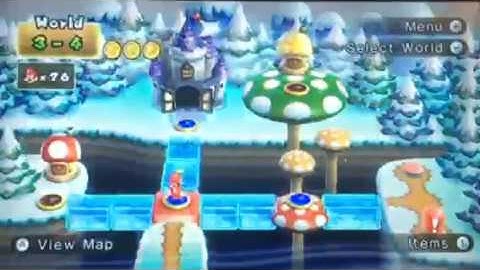 NSMBW World 3-4 Coinless