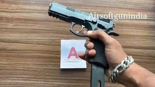 ASG CZ 75 SP-01 SHADOW CO2 BLOWBACK STEEL BB PISTOL By Airsoft Gun India