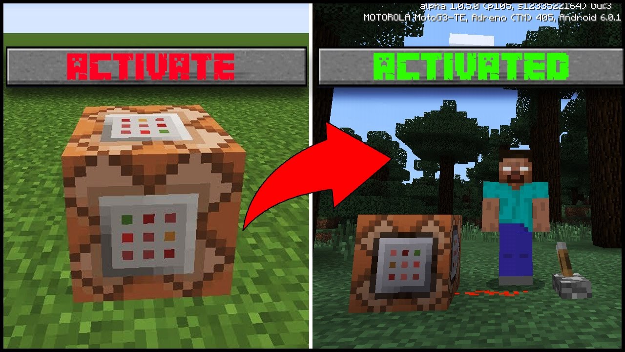 Use Command Block To Summon Herobrine In Minecraft Pocket Edition
