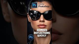 Remove Reflections in Seconds 🔥 Photoshop HACK #shorts #photoshop #tutorial