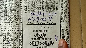 MIDWEEK LOTTO.TWO SURE..38-19..TWI VERSION EXPLANATION