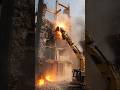 💥 🔥 High-Impact Excavator Demolition | Concrete Explosion Moment